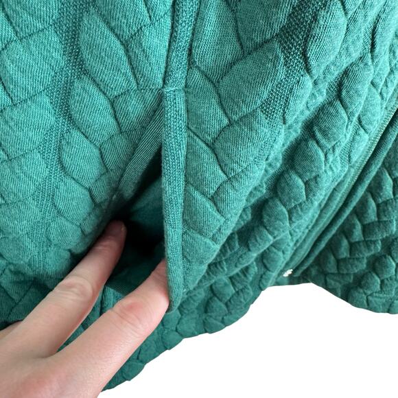 Liberty Lane Green Lightweight Full Zip Mock Neck Quilted Vest Pockets Size XL - Picture 5 of 8